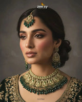 Vintage Amber Zircon Bridal Set Bridal Set - Zeesy Jewellery Pakistan | Premium Artificial & Imitation Jewellery
