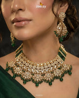 Anarkali Faux Pearl Bridal Set Bridal Set - Zeesy Jewellery Pakistan | Premium Artificial & Imitation Jewellery