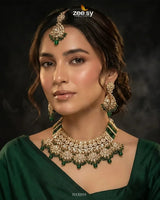 Anarkali Faux Pearl Bridal Set Bridal Set - Zeesy Jewellery Pakistan | Premium Artificial & Imitation Jewellery
