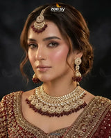 Royal Flower Kundan Bridal Set Bridal Set - Zeesy Jewellery Pakistan | Premium Artificial & Imitation Jewellery