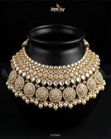 Royal Flower Kundan Bridal Set Bridal Set - Zeesy Jewellery Pakistan | Premium Artificial & Imitation Jewellery