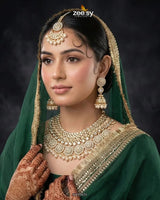 Royal Flower Kundan Bridal Set Bridal Set - Zeesy Jewellery Pakistan | Premium Artificial & Imitation Jewellery