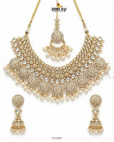 Royal Flower Kundan Bridal Set Bridal Set - Zeesy Jewellery Pakistan | Premium Artificial & Imitation Jewellery