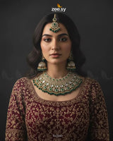 Royal Intricate Crystal Bridal Set Bridal Set - Zeesy Jewellery Pakistan | Premium Artificial & Imitation Jewellery