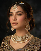 Magnificat Wide Gilded Bridal Set Bridal Set - Zeesy Jewellery Pakistan | Premium Artificial & Imitation Jewellery