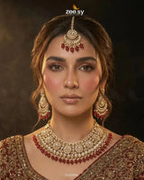 Magnificat Wide Gilded Bridal Set Bridal Set - Zeesy Jewellery Pakistan | Premium Artificial & Imitation Jewellery