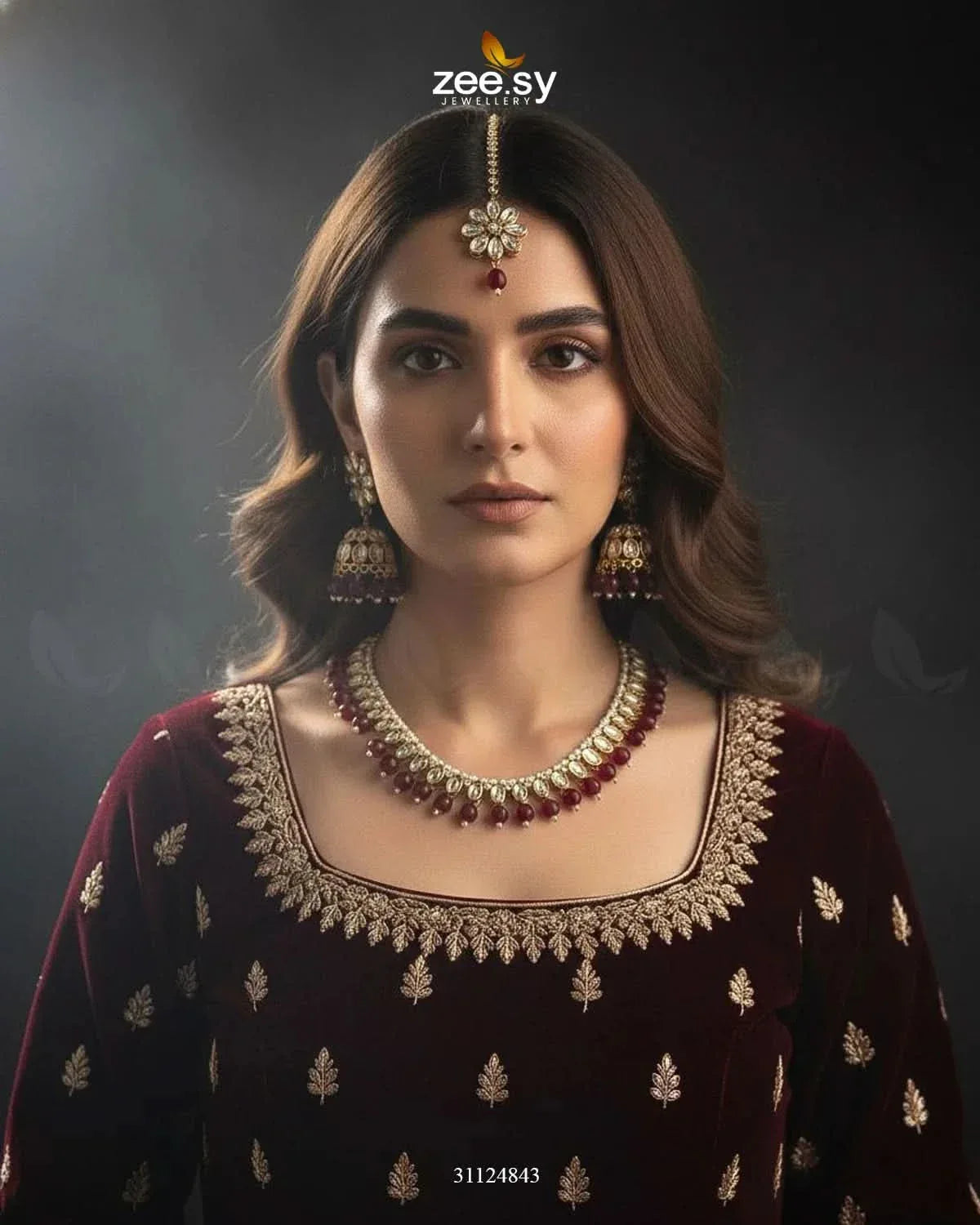 Magnificent Tonal Arch Bridal Set Bridal Set - Zeesy Jewellery Pakistan | Premium Artificial & Imitation Jewellery