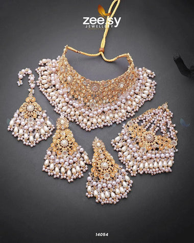 Luminescent Bridal set Pearl Bridal Set - Zeesy Jewellery Pakistan | Premium Artificial & Imitation Jewellery