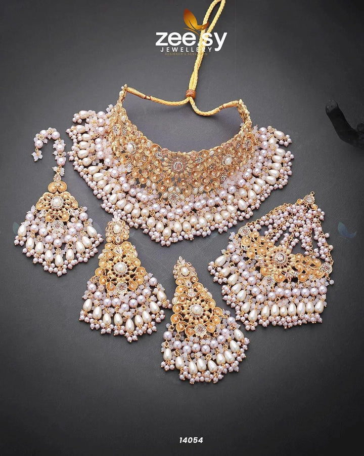 Luminescent Bridal set Pearl Bridal Set - Zeesy Jewellery Pakistan | Premium Artificial & Imitation Jewellery