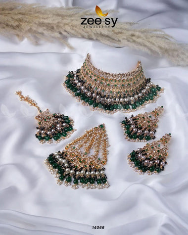 Spark Bridal Set Green Bridal Set - Zeesy Jewellery Pakistan | Premium Artificial & Imitation Jewellery