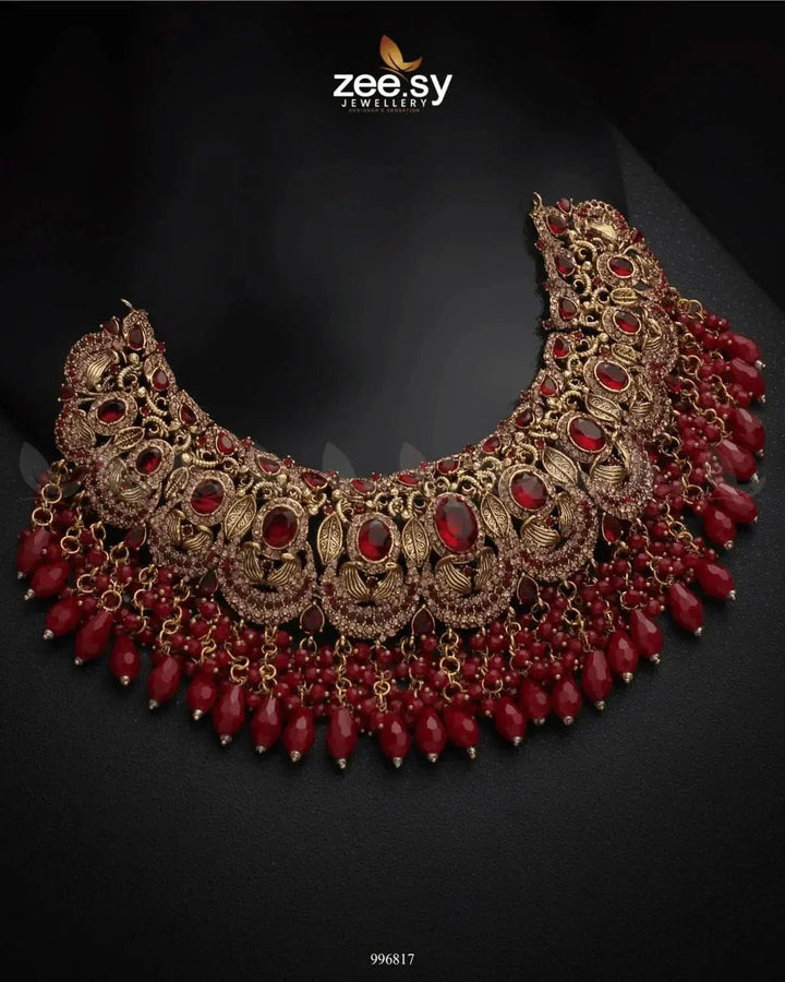 Aristocratic Bridal Set Bridal Set - Zeesy Jewellery Pakistan | Premium Artificial & Imitation Jewellery
