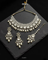 Eminet Bold Crystal Bridal Set Green Bridal Set - Zeesy Jewellery Pakistan | Premium Artificial & Imitation Jewellery