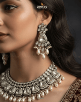 Eminet Bold Crystal Bridal Set Bridal Set - Zeesy Jewellery Pakistan | Premium Artificial & Imitation Jewellery