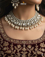 Eminet Bold Crystal Bridal Set Bridal Set - Zeesy Jewellery Pakistan | Premium Artificial & Imitation Jewellery