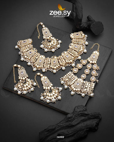 Maryam Bridal Set Pearl Bridal Set - Zeesy Jewellery Pakistan | Premium Artificial & Imitation Jewellery