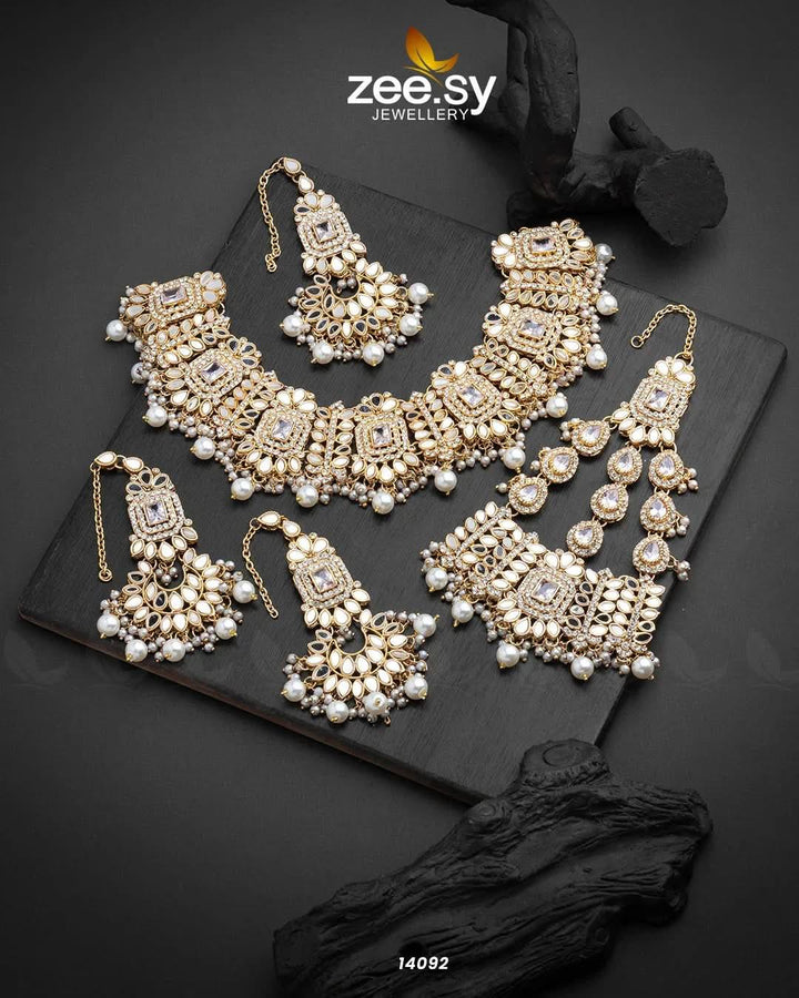 Maryam Bridal Set Pearl Bridal Set - Zeesy Jewellery Pakistan | Premium Artificial & Imitation Jewellery