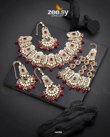 Maryam Bridal Set Red Bridal Set - Zeesy Jewellery Pakistan | Premium Artificial & Imitation Jewellery
