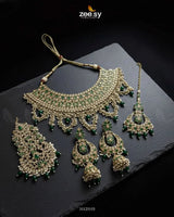 Rich Bold Hand Sculpt Bridal Set Bridal Set - Zeesy Jewellery Pakistan | Premium Artificial & Imitation Jewellery