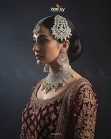 Rich Bold Hand Sculpt Bridal Set Bridal Set - Zeesy Jewellery Pakistan | Premium Artificial & Imitation Jewellery