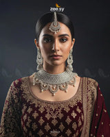 Rich Bold Hand Sculpt Bridal Set Bridal Set - Zeesy Jewellery Pakistan | Premium Artificial & Imitation Jewellery