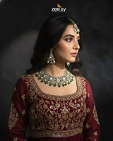 Rich Sentimental Crystal Bridal Set Bridal Set - Zeesy Jewellery Pakistan | Premium Artificial & Imitation Jewellery