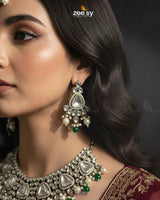 Rich Sentimental Crystal Bridal Set Bridal Set - Zeesy Jewellery Pakistan | Premium Artificial & Imitation Jewellery
