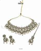 Royal Tradiitional Crystal Bridal Set Pearl Bridal Set - Zeesy Jewellery Pakistan | Premium Artificial & Imitation Jewellery