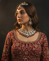 Royal Tradiitional Crystal Bridal Set Bridal Set - Zeesy Jewellery Pakistan | Premium Artificial & Imitation Jewellery