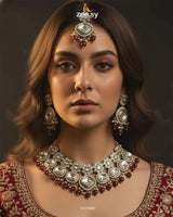 Royal Tradiitional Crystal Bridal Set Bridal Set - Zeesy Jewellery Pakistan | Premium Artificial & Imitation Jewellery