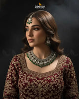 Royal Tradiitional Crystal Bridal Set Bridal Set - Zeesy Jewellery Pakistan | Premium Artificial & Imitation Jewellery
