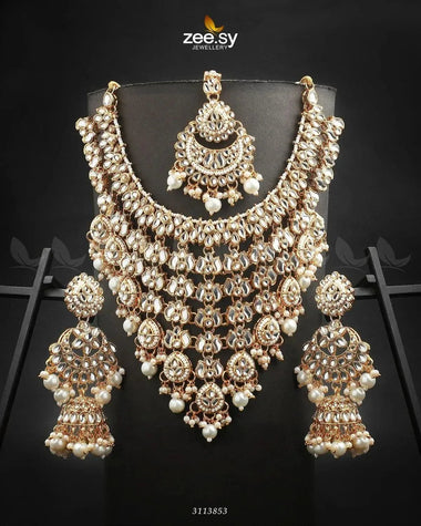 Uzma Bridal Set White Bridal Set - Zeesy Jewellery Pakistan | Premium Artificial & Imitation Jewellery