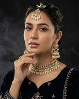 Brides Whisper Pearl Bridal Set White Bridal Set - Zeesy Jewellery Pakistan | Premium Artificial & Imitation Jewellery