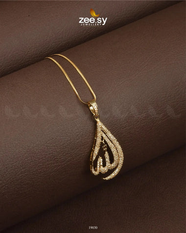 Delight Calligraphy Pendant Golden Calligraphy Pendant - Zeesy Jewellery Pakistan | Premium Artificial & Imitation Jewellery