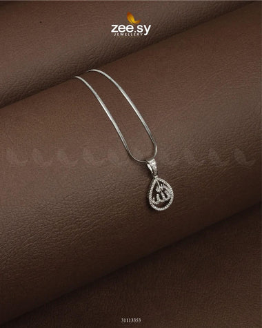 Al-Majeed Calligraphy Locket Silver Calligraphy Pendant - Zeesy Jewellery Pakistan | Premium Artificial & Imitation Jewellery