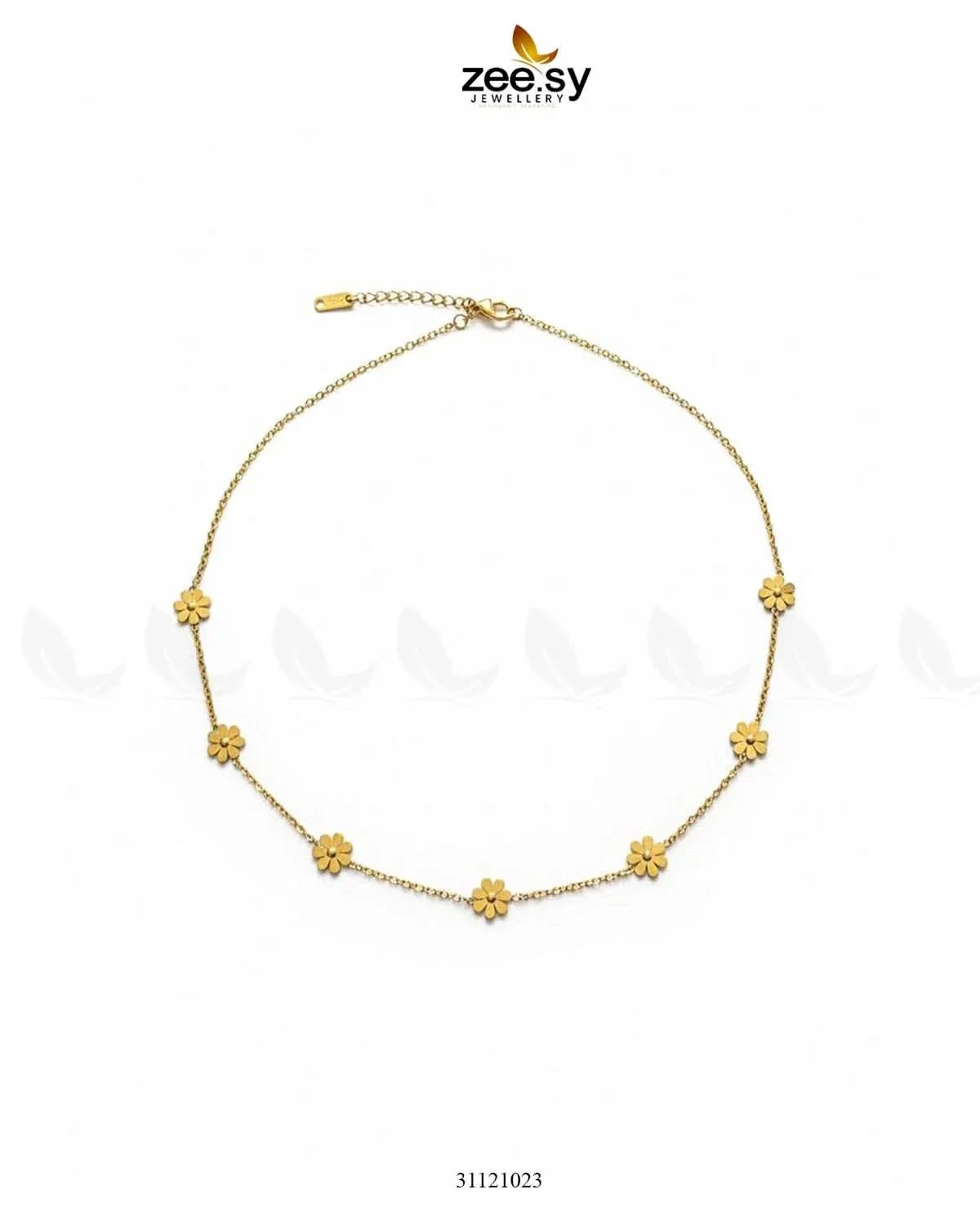 Chic Floral Station Chain chains - Zeesy Jewellery Pakistan | Premium Artificial & Imitation Jewellery