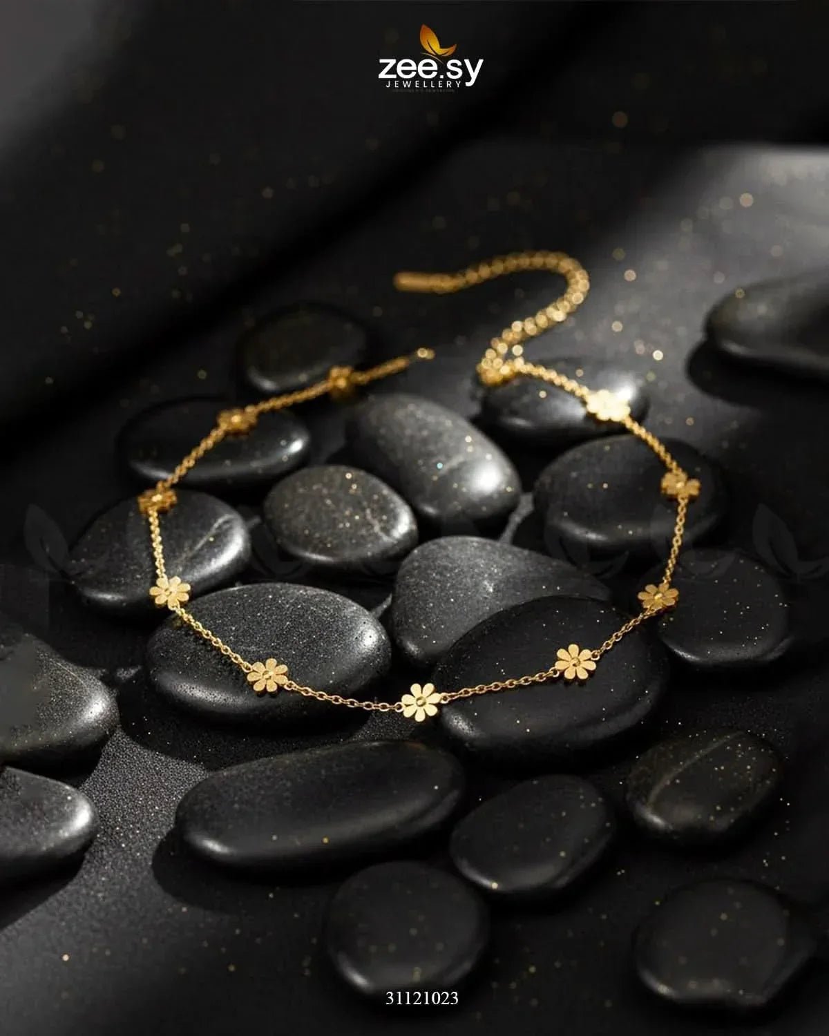 Chic Floral Station Chain chains - Zeesy Jewellery Pakistan | Premium Artificial & Imitation Jewellery