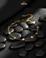 Chic Floral Station Chain chains - Zeesy Jewellery Pakistan | Premium Artificial & Imitation Jewellery