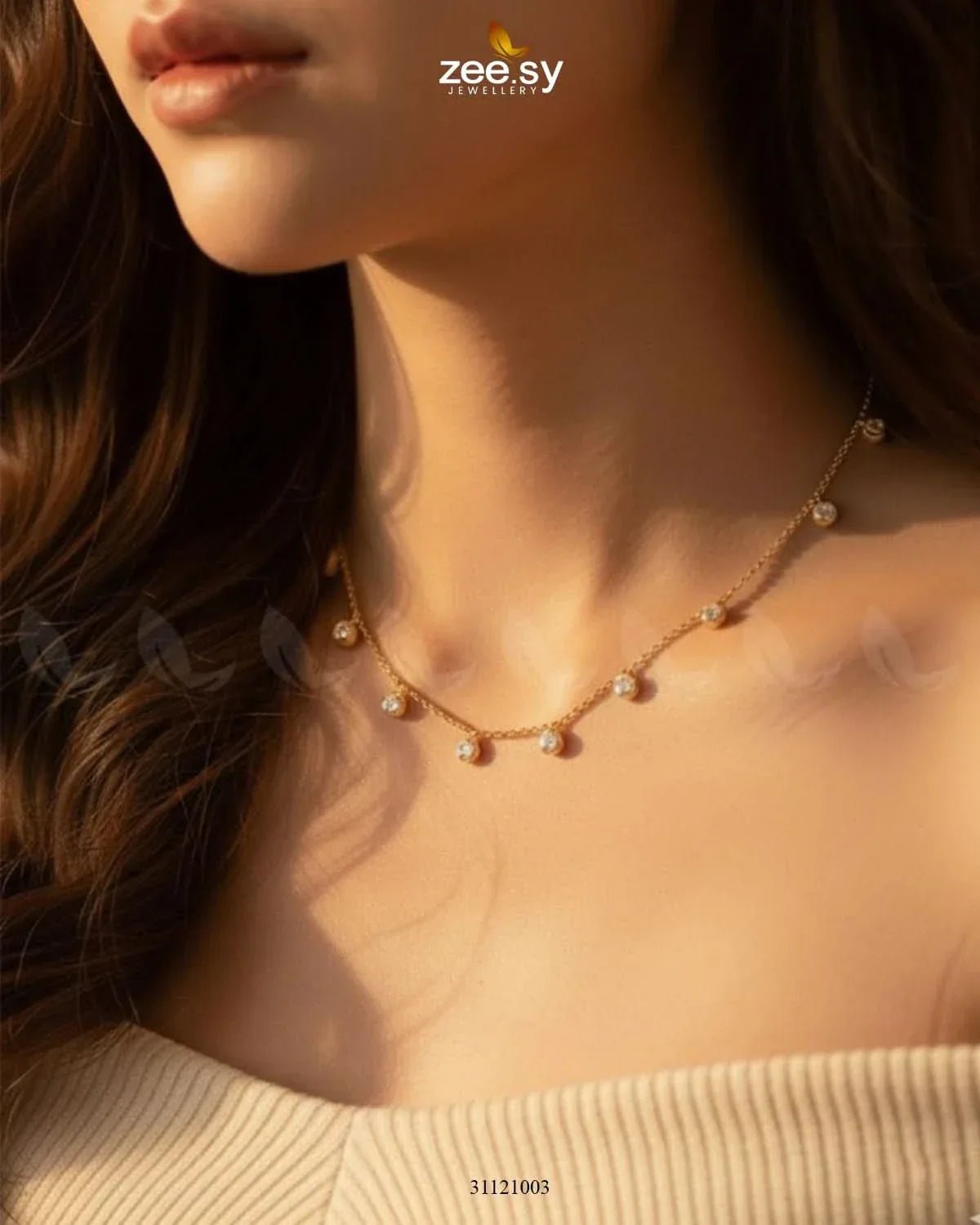 Dainty Crystal Dangle Chain chains - Zeesy Jewellery Pakistan | Premium Artificial & Imitation Jewellery