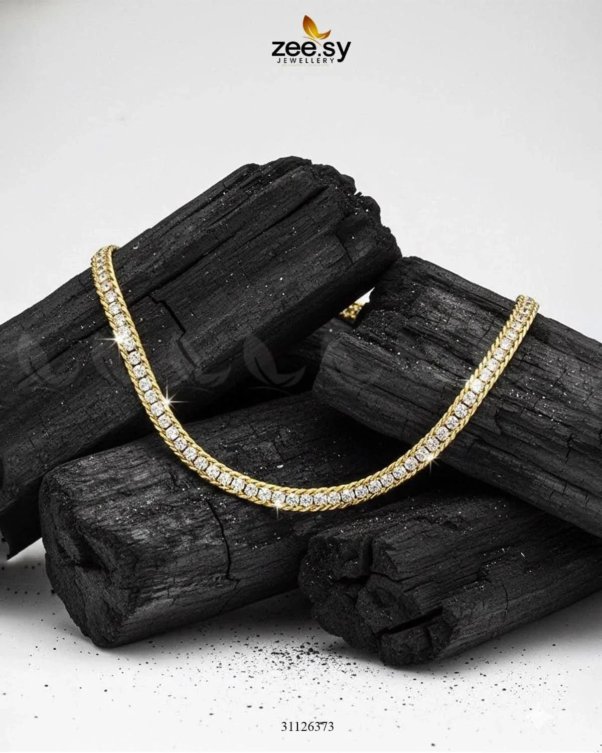 Frontier Cluster Pave Chain chains - Zeesy Jewellery Pakistan | Premium Artificial & Imitation Jewellery