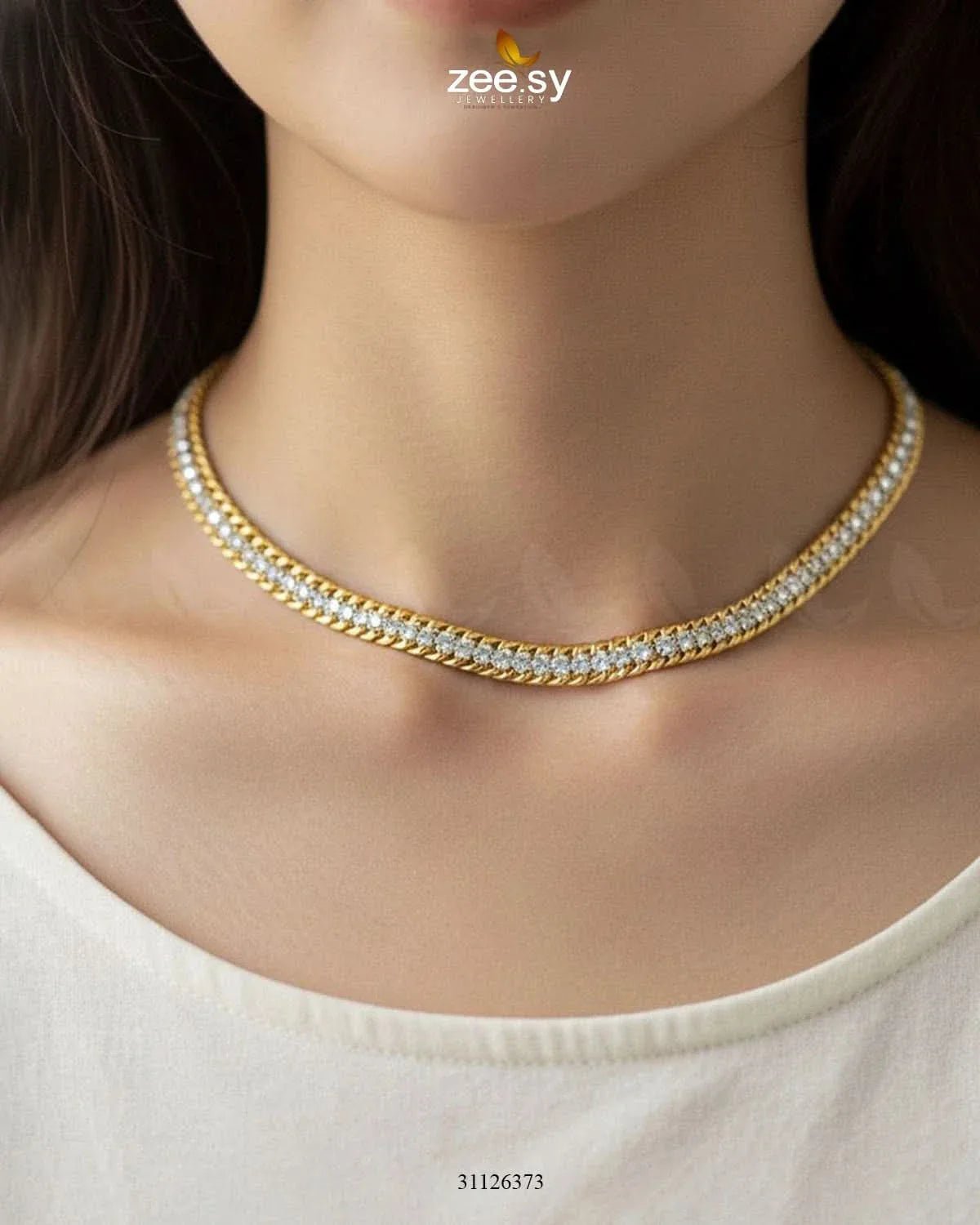 Frontier Cluster Pave Chain chains - Zeesy Jewellery Pakistan | Premium Artificial & Imitation Jewellery