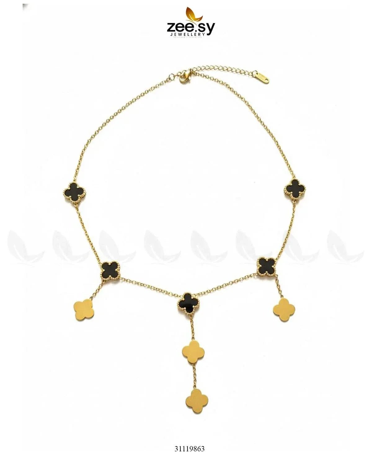 Meridian Lucky Floral Chain chains - Zeesy Jewellery Pakistan | Premium Artificial & Imitation Jewellery