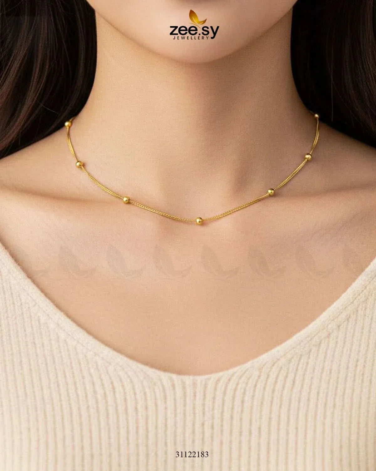 Minimalist Golden Satellite Chain chains - Zeesy Jewellery Pakistan | Premium Artificial & Imitation Jewellery