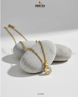 Minimalist Roman Circle Chain chains - Zeesy Jewellery Pakistan | Premium Artificial & Imitation Jewellery