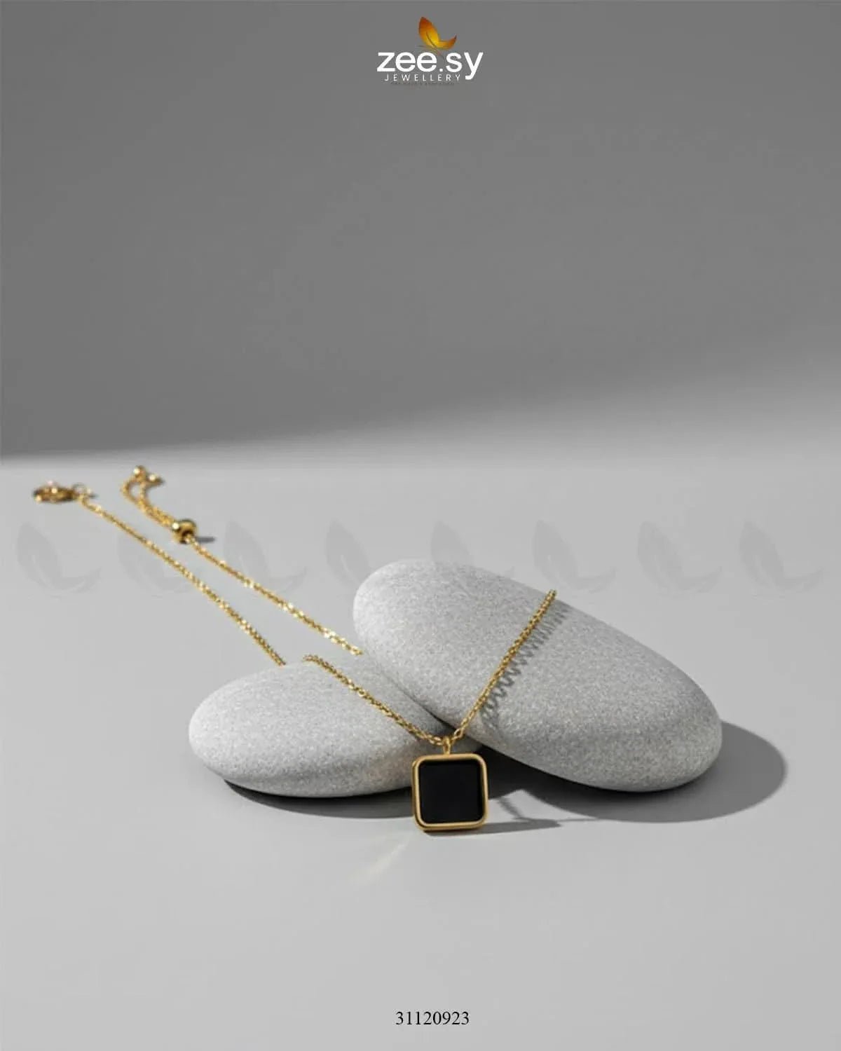 Sleek Square Solitaire Chain chains - Zeesy Jewellery Pakistan | Premium Artificial & Imitation Jewellery