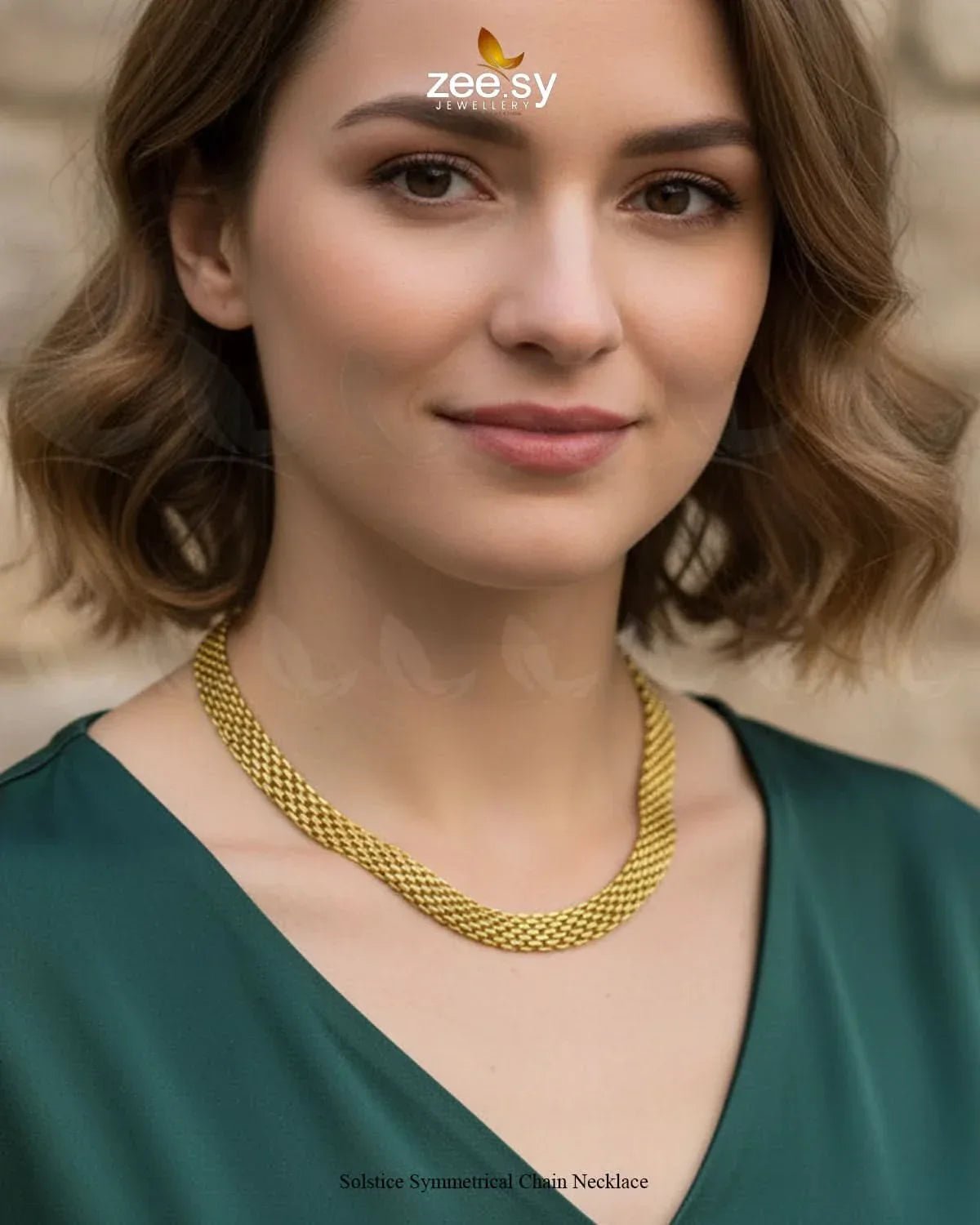 Solstice Symmetrical Chain Necklace chains - Zeesy Jewellery Pakistan | Premium Artificial & Imitation Jewellery