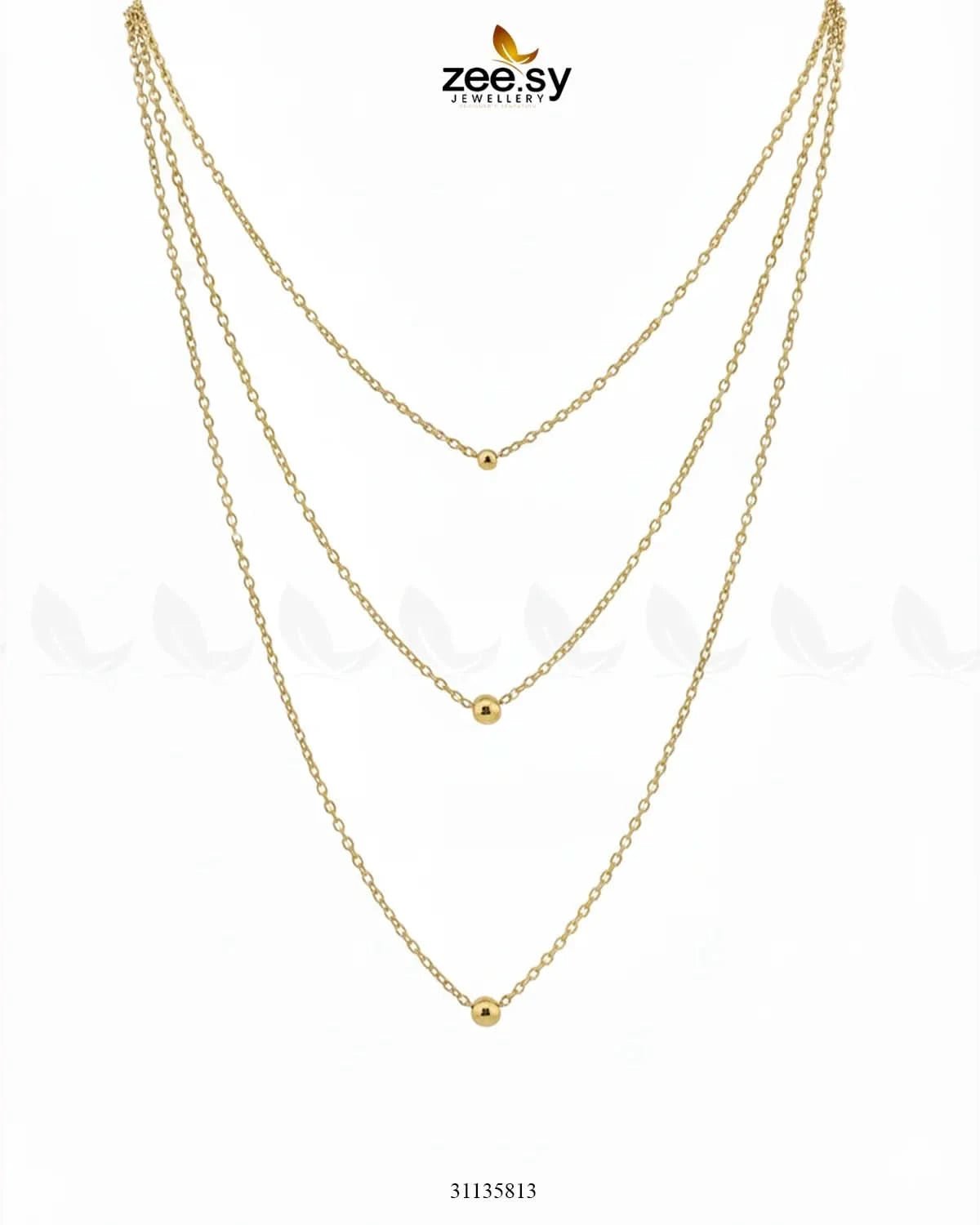 Sterling Triple layered Chain chains - Zeesy Jewellery Pakistan | Premium Artificial & Imitation Jewellery