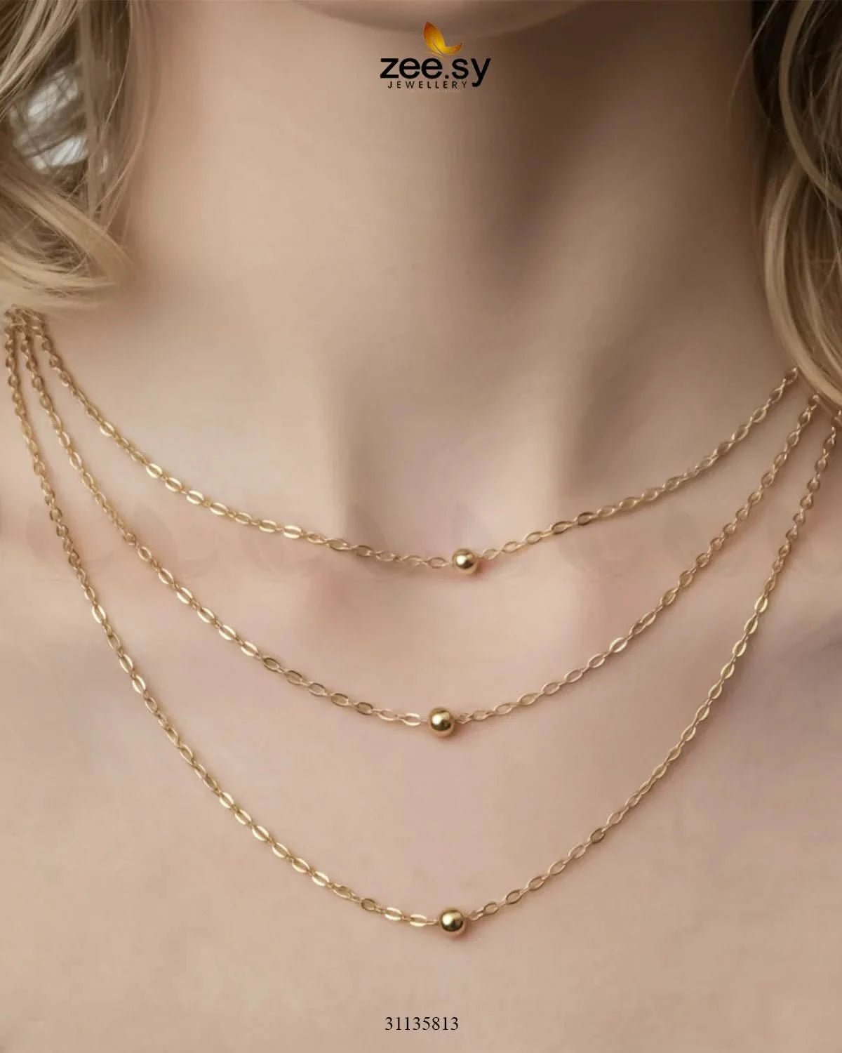 Sterling Triple layered Chain chains - Zeesy Jewellery Pakistan | Premium Artificial & Imitation Jewellery