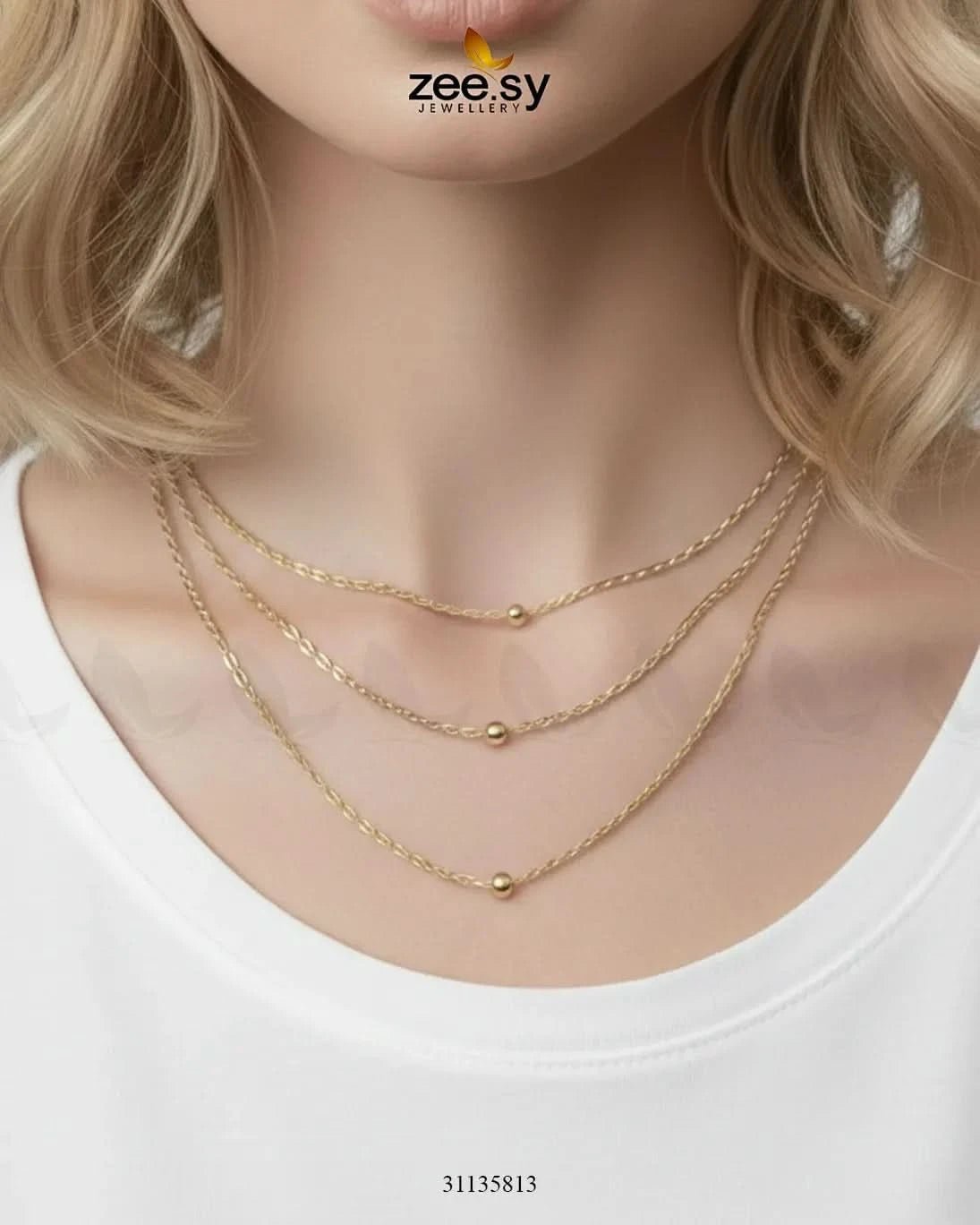 Sterling Triple layered Chain chains - Zeesy Jewellery Pakistan | Premium Artificial & Imitation Jewellery