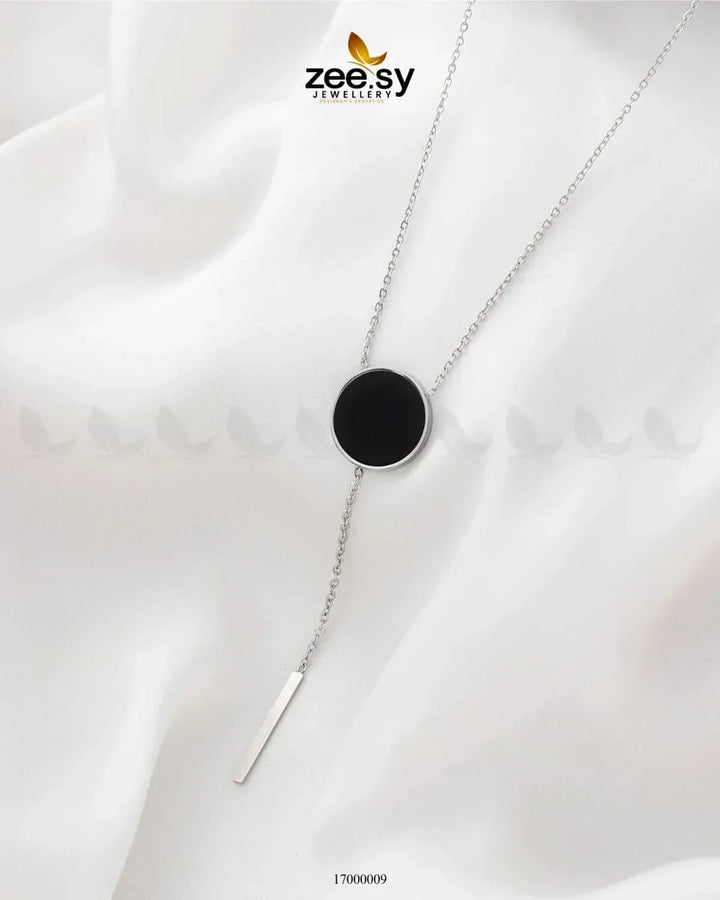Chains - 0042 Silver Black chains - Zeesy Jewellery Pakistan | Premium Artificial & Imitation Jewellery