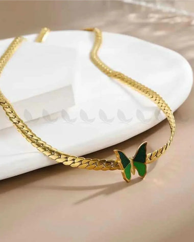 Lumen Chain Golden Green chains - Zeesy Jewellery Pakistan | Premium Artificial & Imitation Jewellery